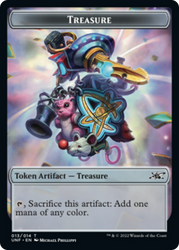 Clown Robot (002) // Treasure (013) Double-Sided Token [Unfinity Tokens] Magic: The Gathering