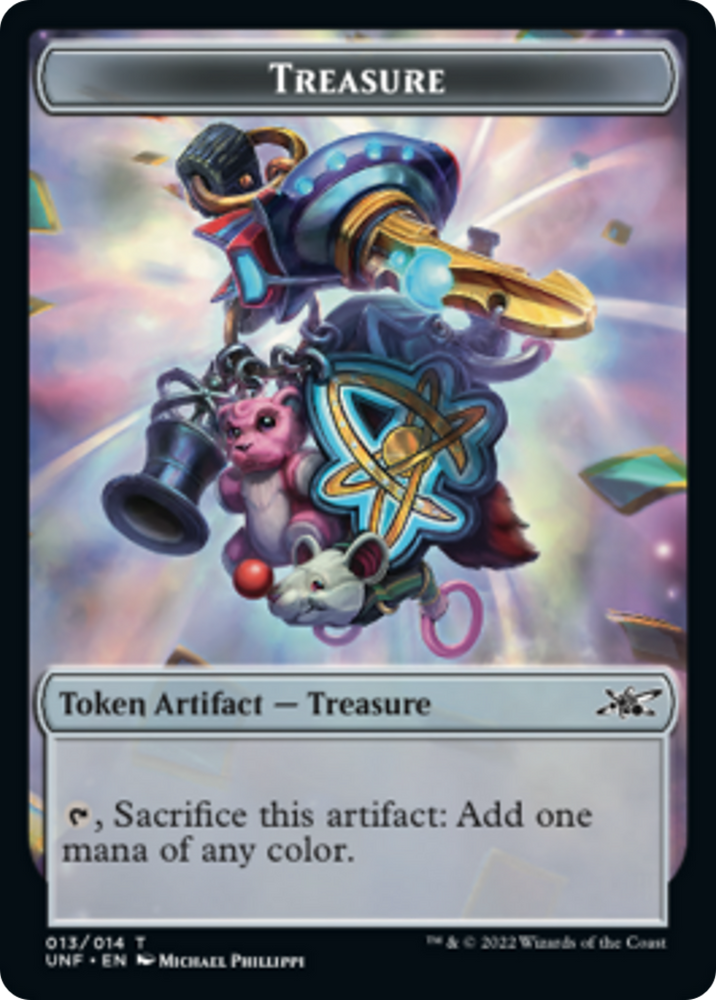 Squirrel // Treasure (013) Double-Sided Token [Unfinity Tokens] Magic: The Gathering