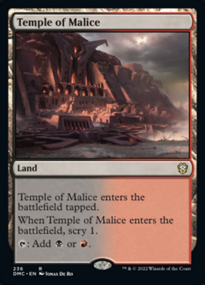 Temple of Malice [Dominaria United Commander] Magic: The Gathering