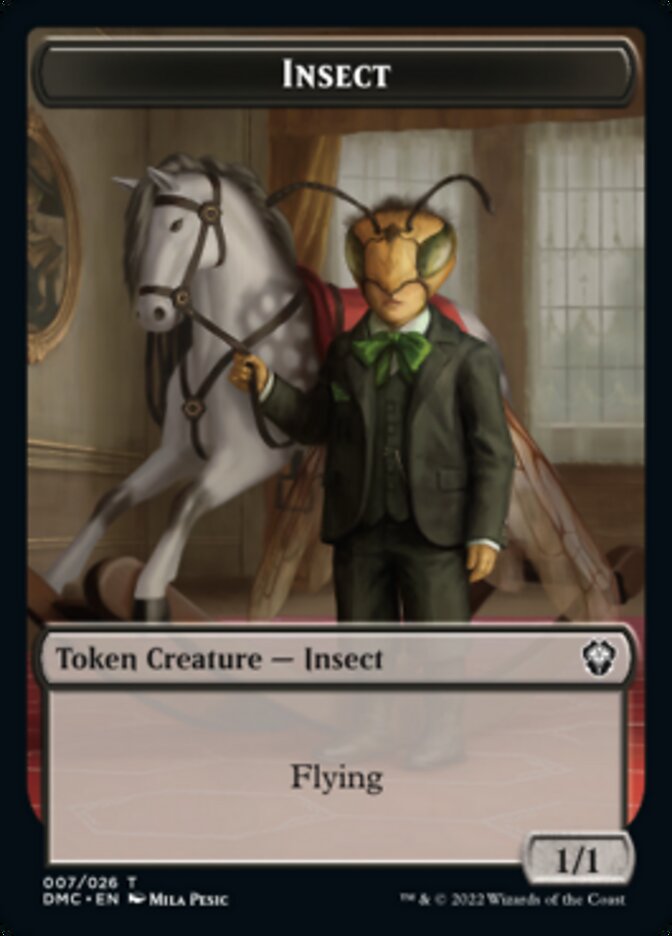 Soldier // Insect Double-Sided Token [Dominaria United Tokens] Magic: The Gathering