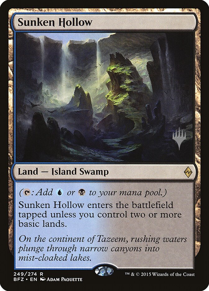 Sunken Hollow [Battle for Zendikar Promos] Magic: The Gathering