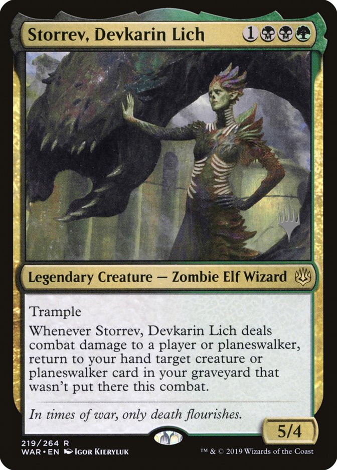 Storrev, Devkarin Lich (Promo Pack) [War of the Spark Promos] Magic: The Gathering