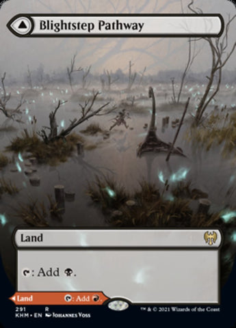 Blightstep Pathway // Searstep Pathway (Borderless Alternate Art) [Kaldheim] Magic: The Gathering