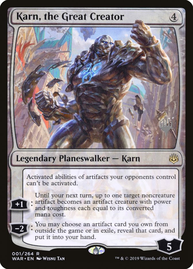 Karn, the Great Creator (Promo Pack) [War of the Spark Promos] Magic: The Gathering
