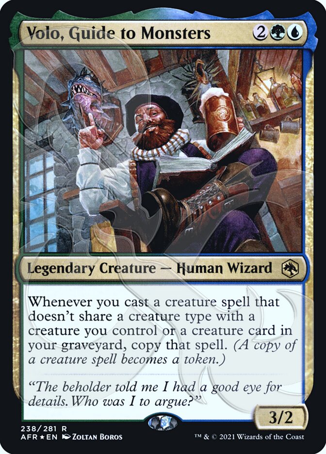 Volo, Guide to Monsters (Ampersand Promo) [Dungeons & Dragons: Adventures in the Forgotten Realms Promos] Magic: The Gathering