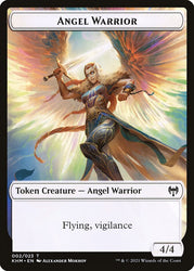 Human Warrior // Angel Warrior Double-Sided Token [Kaldheim Tokens] Magic: The Gathering