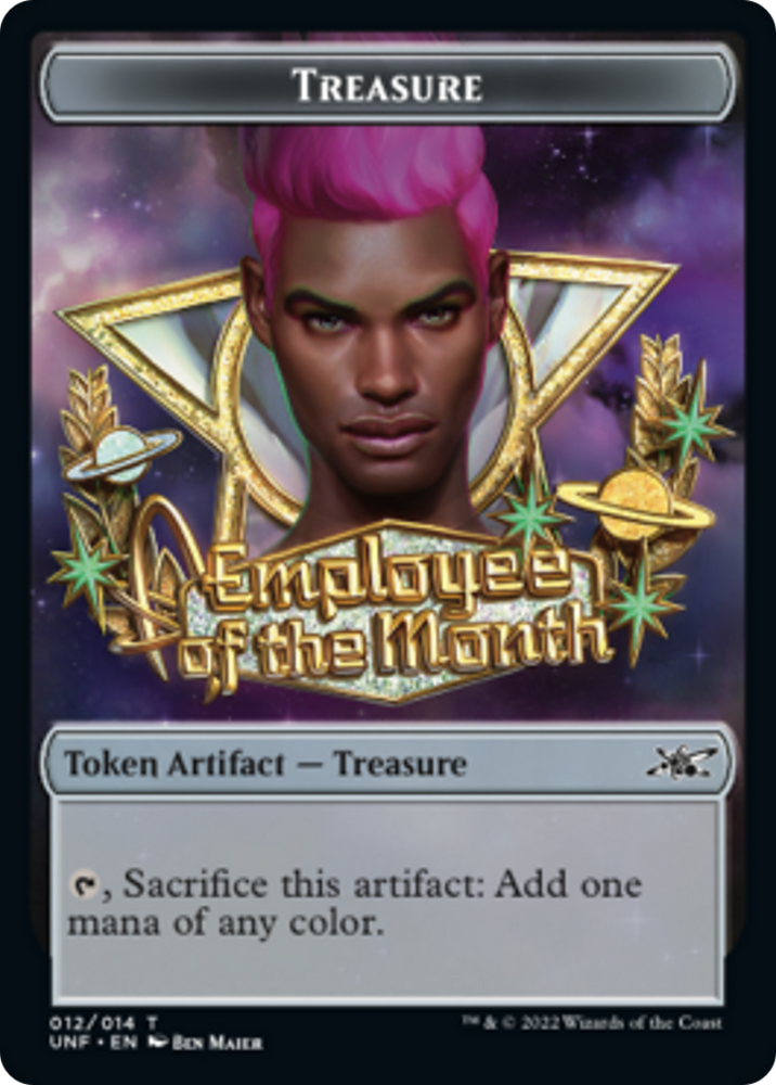 Clown Robot (003) // Treasure (012) Double-Sided Token [Unfinity Tokens] Magic: The Gathering