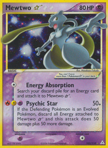 Mewtwo Star (103/110) [EX: Holon Phantoms] Pokémon
