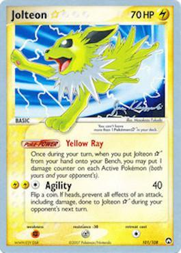Jolteon Star (101/108) (Psychic Lock - Jason Klaczynski) [World Championships 2008] Pokémon