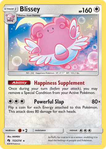 Blissey (153/214) [Sun & Moon: Lost Thunder] Pokémon