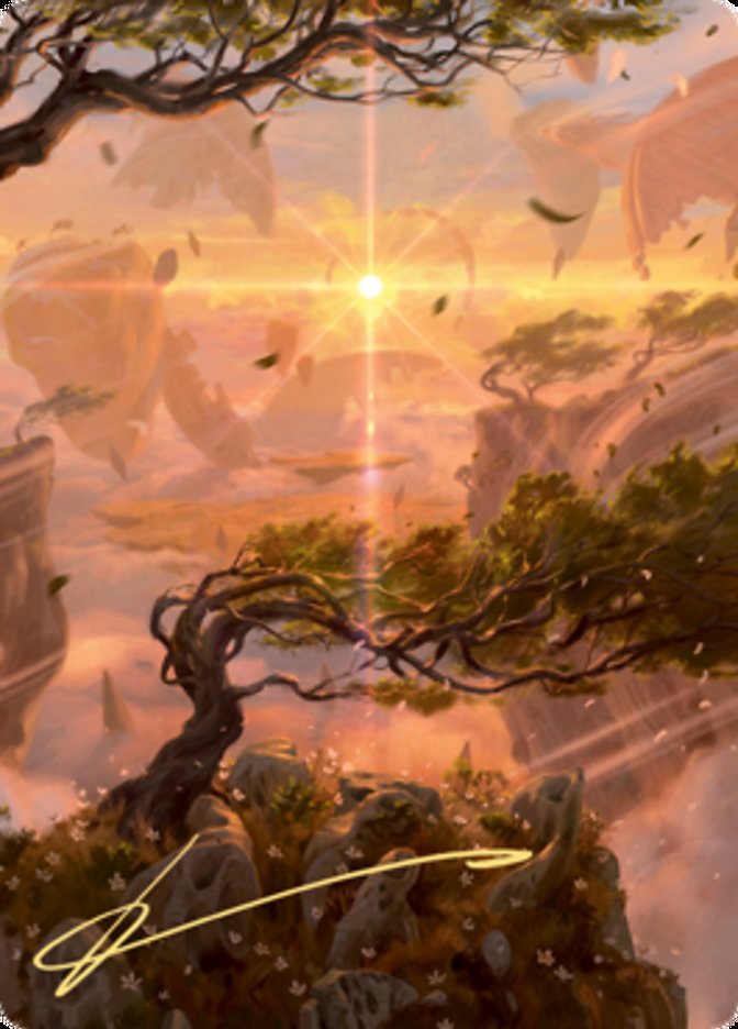 Windswept Heath Art Card (Gold-Stamped Signature) [Zendikar Rising Art Series] Magic: The Gathering