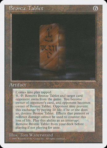 Bronze Tablet [Fourth Edition] Magic: The Gathering