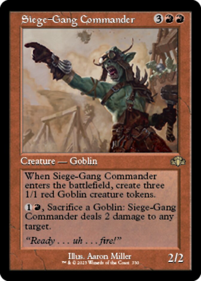 Siege-Gang Commander (Retro) [Dominaria Remastered] Magic: The Gathering