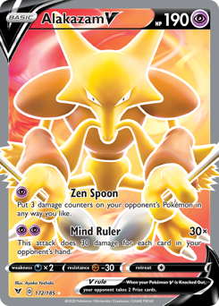 Alakazam V (172/185) [Sword & Shield: Vivid Voltage] Pokémon