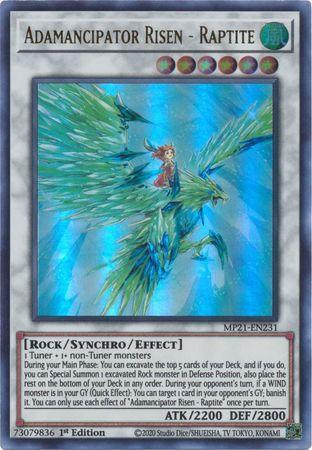 Adamancipator Risen - Raptite [MP21-EN231] Ultra Rare Yu-Gi-Oh!