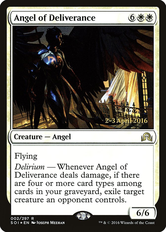 Angel of Deliverance [Shadows over Innistrad Prerelease Promos] Magic: The Gathering