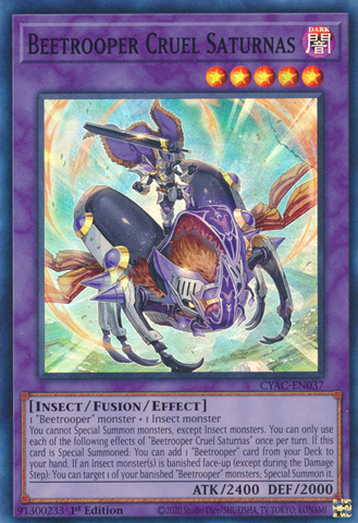 Beetrooper Cruel Saturnas [CYAC-EN037] Super Rare Yu-Gi-Oh!
