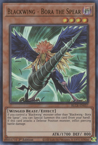 Blackwing - Bora the Spear [BLCR-EN057] Ultra Rare Yu-Gi-Oh!