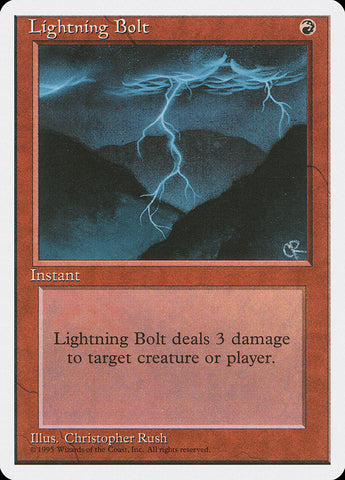Lightning Bolt [Fourth Edition] Magic: The Gathering