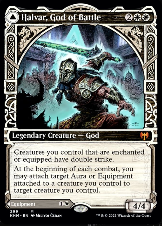 Halvar, God of Battle // Sword of the Realms (Showcase) [Kaldheim] Magic: The Gathering
