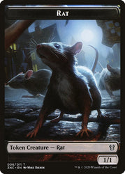Faerie Rogue // Rat Double-Sided Token [Zendikar Rising Commander Tokens] Magic: The Gathering