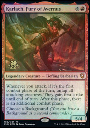 Karlach, Fury of Avernus [Commander Legends: Battle for Baldur's Gate Prerelease Promos] Magic: The Gathering