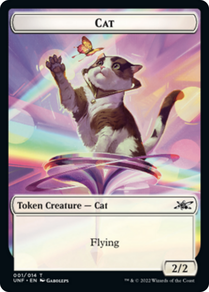Cat // Storm Crow Double-Sided Token [Unfinity Tokens] Magic: The Gathering