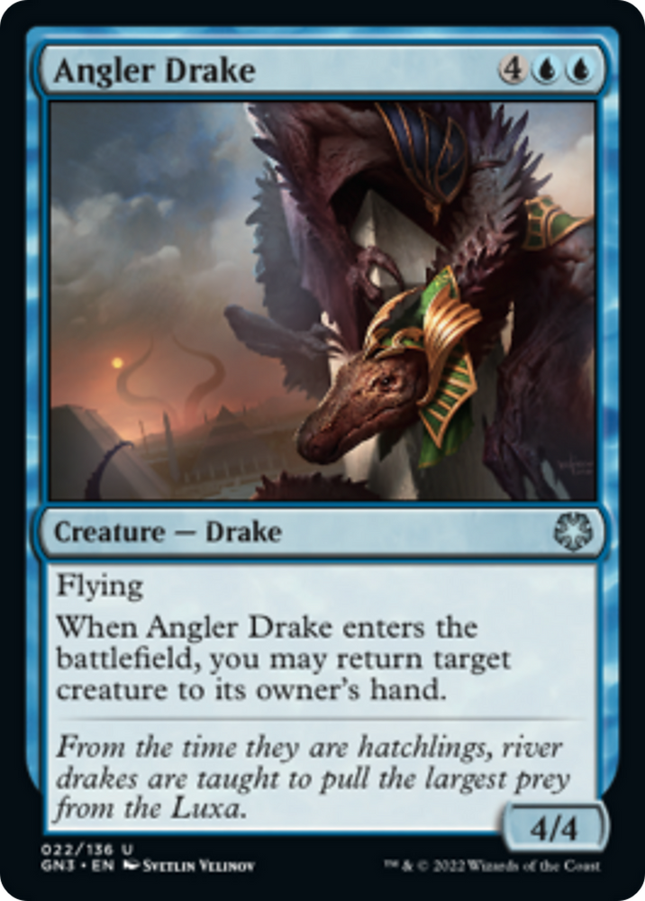Angler Drake [Game Night: Free-for-All] Magic: The Gathering