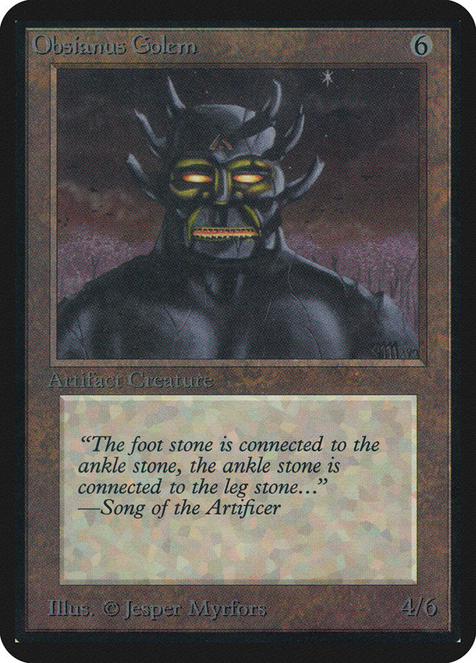Obsianus Golem [Alpha Edition] Magic: The Gathering