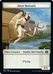 Spider // Aven Initiate Double-Sided Token [Double Masters 2022 Tokens] Magic: The Gathering