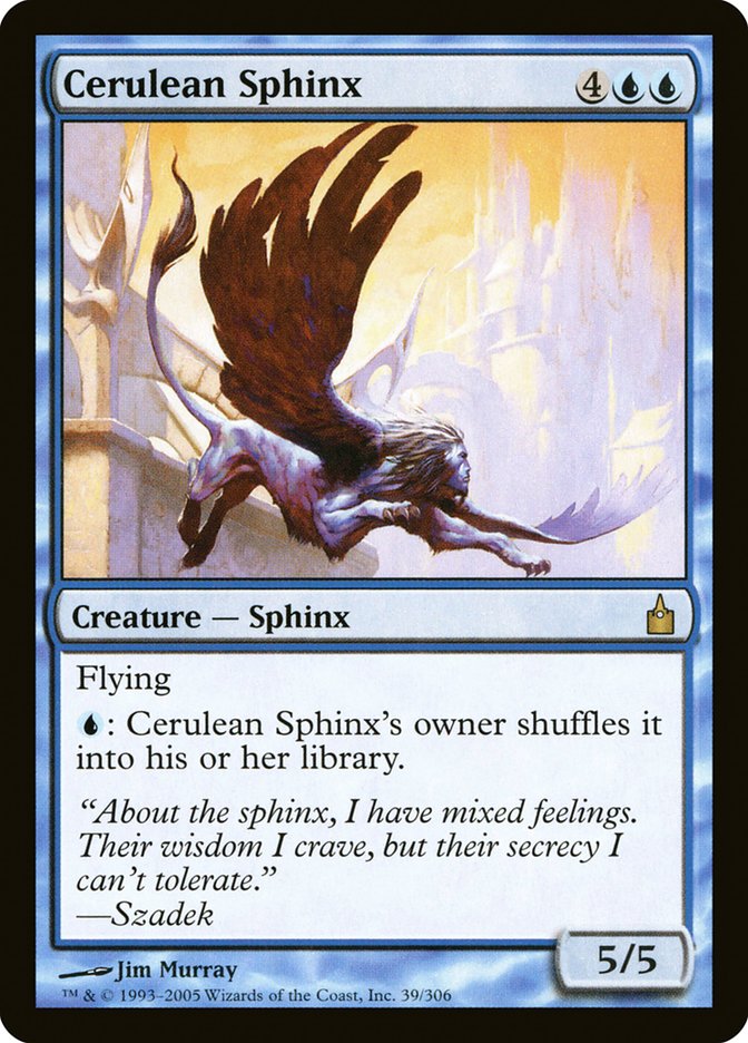 Cerulean Sphinx [Ravnica: City of Guilds] Magic: The Gathering