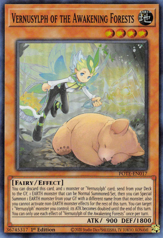 Vernusylph of the Awakening Forests [POTE-EN017] Super Rare Yu-Gi-Oh!