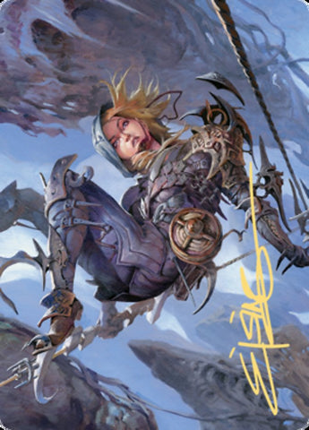 Blackbloom Rogue Art Card (Gold-Stamped Signature) [Zendikar Rising Art Series] Magic: The Gathering