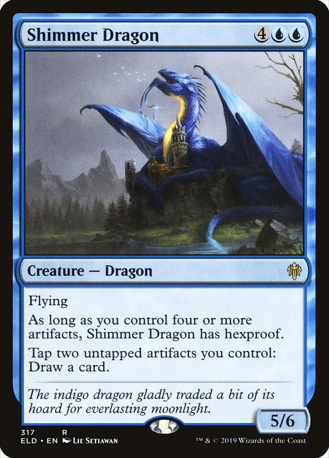 Shimmer Dragon [Throne of Eldraine] Magic: The Gathering