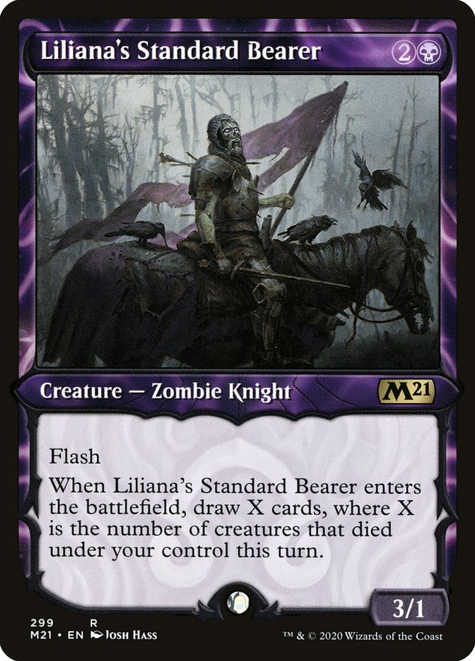 Liliana's Standard Bearer (Showcase) [Core Set 2021] Magic: The Gathering
