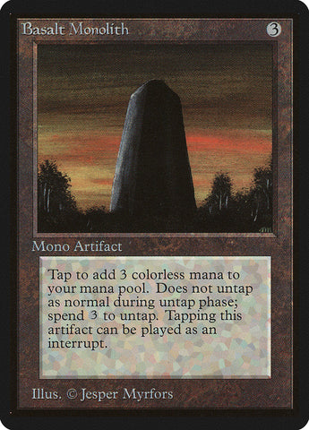Basalt Monolith [Beta Edition] Magic: The Gathering