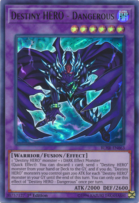 Destiny Hero - Dangerous [BLHR-EN063] Ultra Rare Yu-Gi-Oh!
