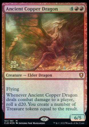 Ancient Copper Dragon [Commander Legends: Battle for Baldur's Gate Prerelease Promos] Magic: The Gathering