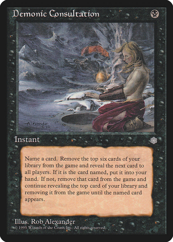 Demonic Consultation [Ice Age] Magic: The Gathering