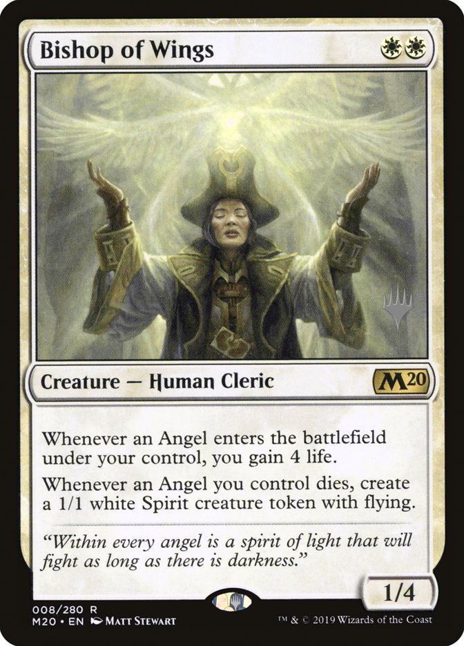 Bishop of Wings (Promo Pack) [Core Set 2020 Promos] Magic: The Gathering