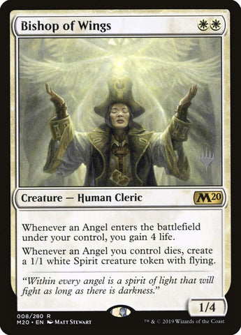 Bishop of Wings (Promo Pack) [Core Set 2020 Promos] Magic: The Gathering
