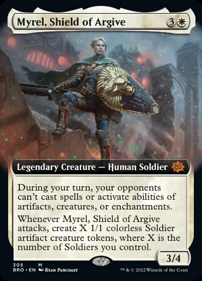 Myrel, Shield of Argive (Extended Art) [The Brothers' War] Magic: The Gathering