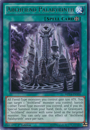 Archfiend Palabyrinth [MP14-EN105] Rare Yu-Gi-Oh!