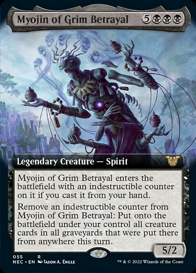 Myojin of Grim Betrayal (Extended Art) [Kamigawa: Neon Dynasty Commander] Magic: The Gathering