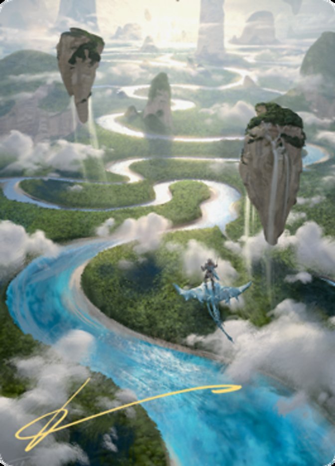 Clearwater Pathway Art Card (Gold-Stamped Signature) [Zendikar Rising Art Series] Magic: The Gathering