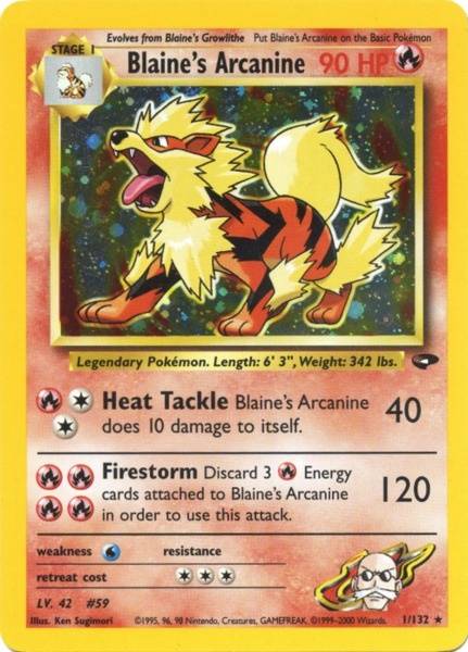 Blaine's Arcanine (1/132) [Gym Challenge Unlimited] Pokémon