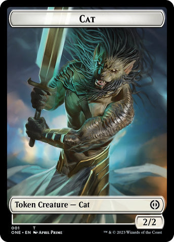 Bird // Cat Double-Sided Token [Phyrexia: All Will Be One Commander Tokens] Magic: The Gathering