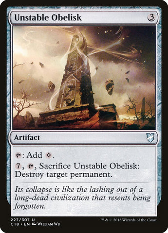 Unstable Obelisk [Commander 2018] Magic: The Gathering