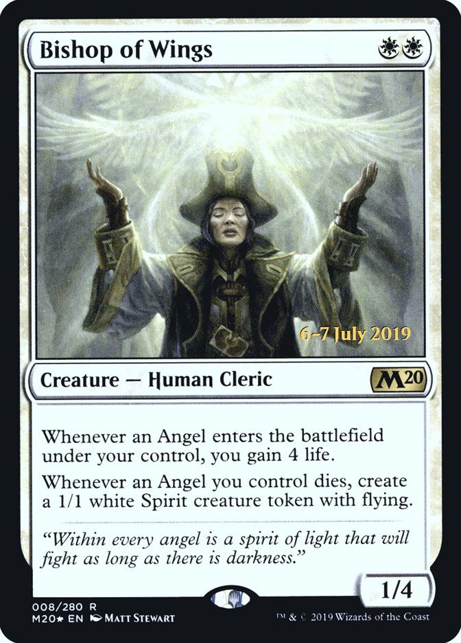 Bishop of Wings [Core Set 2020 Prerelease Promos] Magic: The Gathering