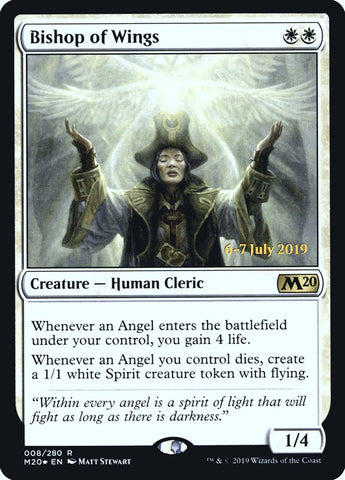 Bishop of Wings [Core Set 2020 Prerelease Promos] Magic: The Gathering